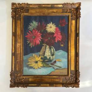 Still Life of Dahlias